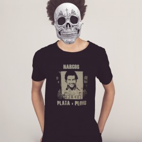 Camiseta Narcos Plata o Plomo Negra